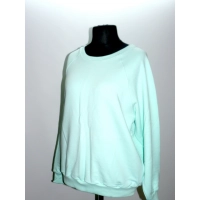 Cieplutka gruba bluza sportowa ze ściągaczami XXL miętowa